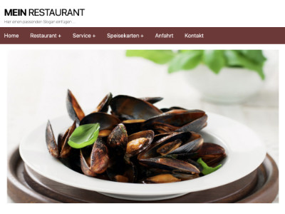 Internetseite für Bistros