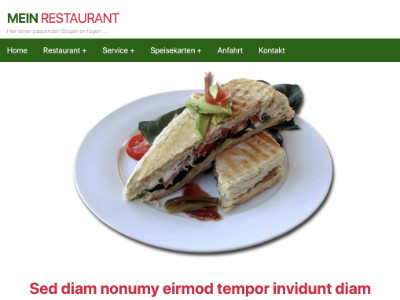 Internetseite für ein Restaurant