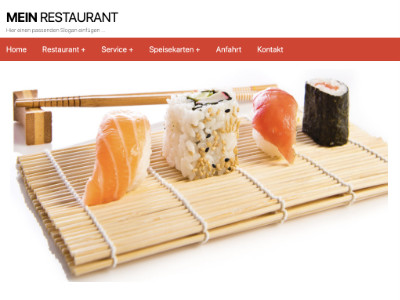 Internetseite für Sushi Restaurants